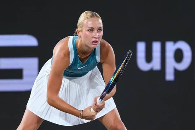 TENNIS - WTA, Tennis Damen Upper Austria Ladies Linz LINZ,AUSTRIA,31.JAN.25 - TENNIS - WTA Tour, Upper Austria Ladies Linz. Image shows Anastasia Potapova (RUS).  GEPAxpictures xChristianxMoser
