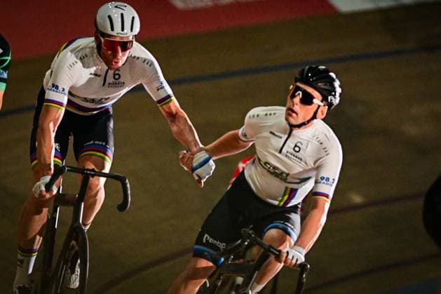 Roger KLUGE, Theo REINHARDT Sixdays Berlin 2025 Roger KLUGE, Theo REINHARDT 1. Tag Sixdays Berlin 2025. Berliner Sechstagerennen am 31. Januar 2025 im Velodrom Berlin.