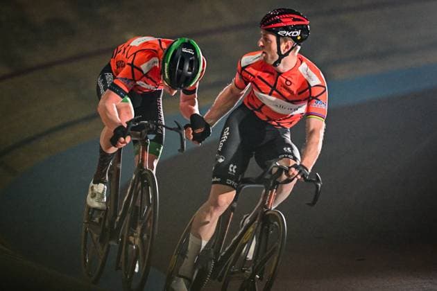 Philip HEIJNEN, Yoeri HAVIK Sixdays Berlin 2025 Philip HEIJNEN, Yoeri HAVIK 1. Tag Sixdays Berlin 2025. Berliner Sechstagerennen am 31. Januar 2025 im Velodrom Berlin.