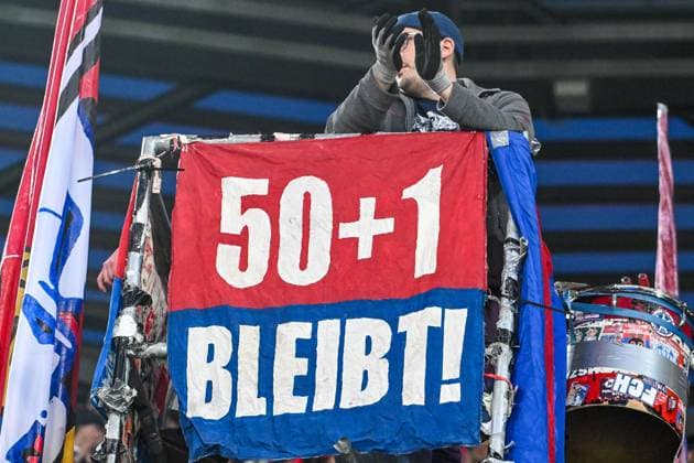 GER, 1. FBL, FC Augsburg vs 1. FC Heidenheim 1846 25.01.2025, WWK-Arena, Augsburg, GER, 1. FBL, FC Augsburg vs 1. FC Heidenheim 1846, im Bild Fanbanner zu 50+1