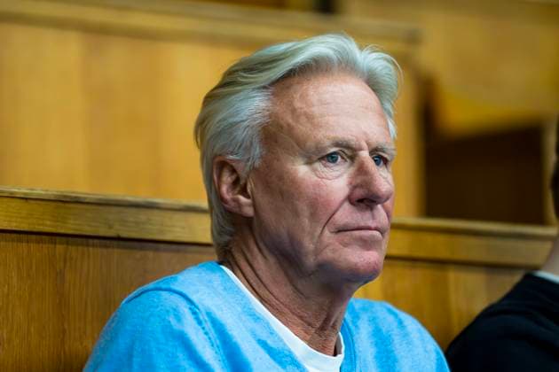 STOCKHOLM, SVERIGE 202250131 Björn Borg i publiken när Mikael Ymer (Sverige) möter Alex de Minaur (Australien) under Davis pa Kungliga tennishallen i Stockholm. STOCKHOLM SVERIGE x12056x