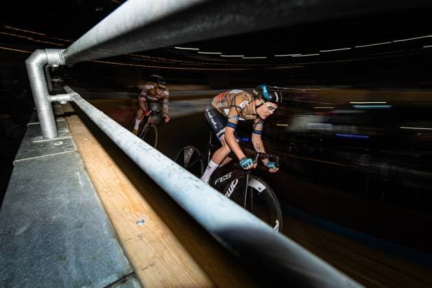 GROß Felix, EEFTING Roy: Six Day Berlin 2025 Team 10 - GROß Felix ( GER ) - Black - EEFTING Roy ( NED ) - Red Querformat - quer - horizontal - Landscape - Event Veranstaltung: Six Day Berlin 2025 - Category Kategorie: Cycling - Track cycling, Rad, Radsport, Bahnrad, Bahn Sixdays - Elite Men - Location Ort: Europe Germany - Berlin - Velodrom Berlin - Discipline: Team Time Trail - Distance: 500 m - Date Datum: 31.01.2025 Friday Day 1 -