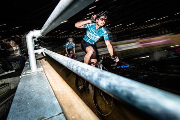 WARD Tom, LONGSTAFF Frank: Six Day Berlin 2025 Team 9 - WARD Tom ( GBR ) - Black - LONGSTAFF Frank ( GBR ) - Red Querformat - quer - horizontal - Landscape - Event Veranstaltung: Six Day Berlin 2025 - Category Kategorie: Cycling - Track cycling, Rad, Radsport, Bahnrad, Bahn Sixdays - Elite Men - Location Ort: Europe Germany - Berlin - Velodrom Berlin - Discipline: Team Time Trail - Distance: 500 m - Date Datum: 31.01.2025 Friday Day 1 -