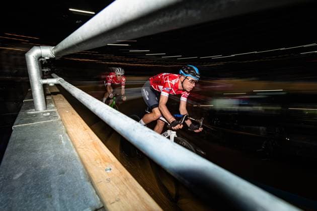 WALINIAK Konrad, PSZCZOLARSKI Wojciech: Six Day Berlin 2025 Team 8 - WALINIAK Konrad ( POL ) - Black - PSZCZOLARSKI Wojciech ( POL ) - Red Querformat - quer - horizontal - Landscape - Event Veranstaltung: Six Day Berlin 2025 - Category Kategorie: Cycling - Track cycling, Rad, Radsport, Bahnrad, Bahn Sixdays - Elite Men - Location Ort: Europe Germany - Berlin - Velodrom Berlin - Discipline: Team Time Trail - Distance: 500 m - Date Datum: 31.01.2025 Friday Day 1 -