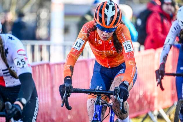 2025 UCI Cyclo-Cross WC - Women Junior LIEVIN, FRANCE - FEBRUARY 01 : Cabaca Mae (NED) in action during the 2025 UCI Cyclo-Cross World Championships for Women Junior on February 01, 2025 in Lievin, France, 01 02 2025 Lievin France  Copyright: xNicoxVereeckenx