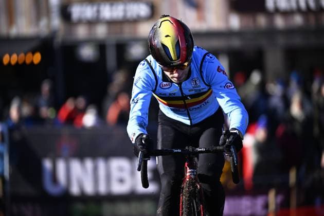 Belgian Eli Iserbyt pictured during a training session at the UCI Cyclocross World Championships, in Lievin, France, Saturday 01 February 2025. The world championships are taking place from 31 January until 02 February. JASPERxJACOBS  x111566933x