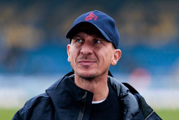 2. Fußball Bundesliga: Eintracht Braunschweig - 1. FC Köln; 01.02.2025 Gerhard Struber (Trainer 1. FC Köln) im Sky Interview 2. Fußball Bundesliga, Eintracht Braunschweig - 1. FC Köln, Braunschweig, EINTRACHT-Stadion am 01.02.2025 DFL REGULATIONS PROHIBIT ANY USE OF PHOTOGRAPHS AS IMAGE SEQUENCES AND OR QUASI-VIDEO.