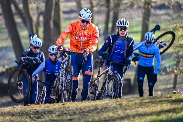 2025 UCI Cyclo-Cross WC - Media activities 01 02 2025 LIEVIN, FRANCE - FEBRUARY 01 : Van Der Poel Mathieu (NED) on training during the official training session on the track of the 2025 UCI Cyclo-Cross World Championships on February 01, 2025 in Lievin, France, 01 02 2025 Lievin France  Copyright: xNicoxVereeckenx