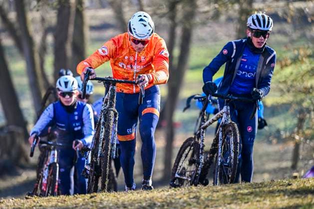 2025 UCI Cyclo-Cross WC - Media activities 01 02 2025 LIEVIN, FRANCE - FEBRUARY 01 : Van Der Poel Mathieu (NED) on training during the official training session on the track of the 2025 UCI Cyclo-Cross World Championships on February 01, 2025 in Lievin, France, 01 02 2025 Lievin France  Copyright: xNicoxVereeckenx
