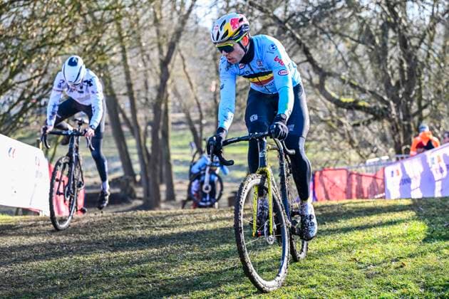 2025 UCI Cyclo-Cross WC - Media activities 01 02 2025 LIEVIN, FRANCE - FEBRUARY 01 : Van Aert Wout (BEL) on training during the official training session on the track of the 2025 UCI Cyclo-Cross World Championships on February 01, 2025 in Lievin, France, 01 02 2025 Lievin France  Copyright: xNicoxVereeckenx