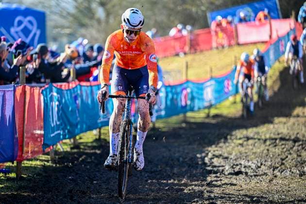 2025 UCI Cyclo-Cross WC - Men Under 23 LIEVIN, FRANCE - FEBRUARY 01 : Del Grosso Tibor (NED) in action during the 2025 UCI Cyclo-Cross World Championships for Men Under 23 on February 01, 2025 in Lievin, France, 01 02 2025 Lievin France  Copyright: xNicoxVereeckenx