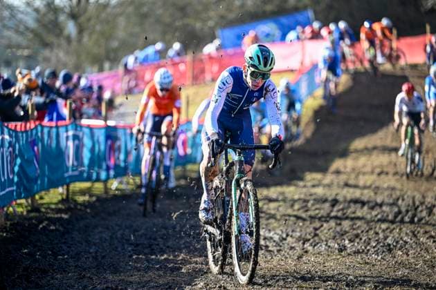 2025 UCI Cyclo-Cross WC - Men Under 23 LIEVIN, FRANCE - FEBRUARY 01 : Sparfel Aubin (FRA) in action during the 2025 UCI Cyclo-Cross World Championships for Men Under 23 on February 01, 2025 in Lievin, France, 01 02 2025 Lievin France  Copyright: xNicoxVereeckenx