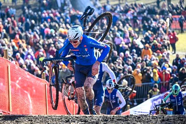 2025 UCI Cyclo-Cross WC - Men Under 23 LIEVIN, FRANCE - FEBRUARY 01 : Italian rider (ITA) in action during the 2025 UCI Cyclo-Cross World Championships for Men Under 23 on February 01, 2025 in Lievin, France, 01 02 2025 Lievin France  Copyright: xNicoxVereeckenx