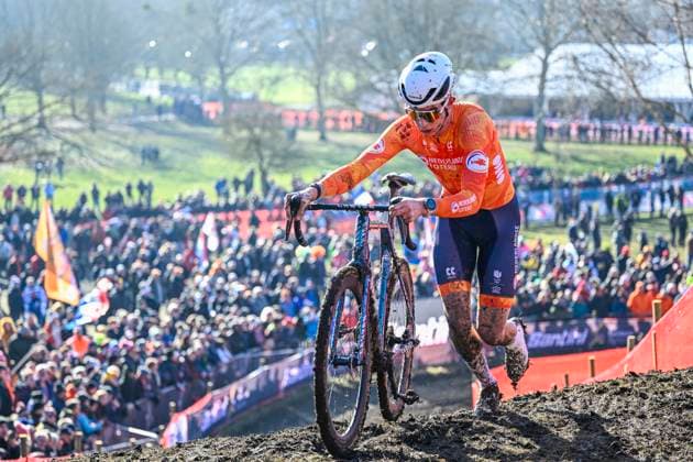 2025 UCI Cyclo-Cross WC - Men Under 23 LIEVIN, FRANCE - FEBRUARY 01 : Del Grosso Tibor (NED) in action during the 2025 UCI Cyclo-Cross World Championships for Men Under 23 on February 01, 2025 in Lievin, France, 01 02 2025 Lievin France  Copyright: xNicoxVereeckenx