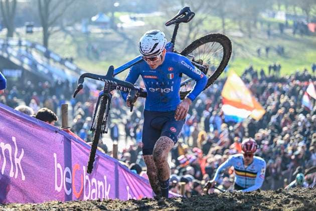 2025 UCI Cyclo-Cross WC - Men Under 23 LIEVIN, FRANCE - FEBRUARY 01 : Italian rider in action during the 2025 UCI Cyclo-Cross World Championships for Men Under 23 on February 01, 2025 in Lievin, France, 01 02 2025 Lievin France  Copyright: xNicoxVereeckenx
