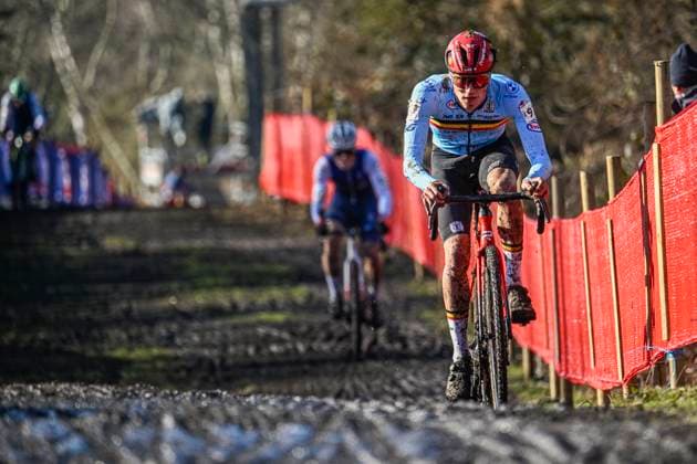 2025 UCI Cyclo-Cross WC - Men Under 23 LIEVIN, FRANCE - FEBRUARY 01 : De Bruyckere Kay (BEL) in action during the 2025 UCI Cyclo-Cross World Championships for Men Under 23 on February 01, 2025 in Lievin, France, 01 02 2025 Lievin France  Copyright: xNicoxVereeckenx
