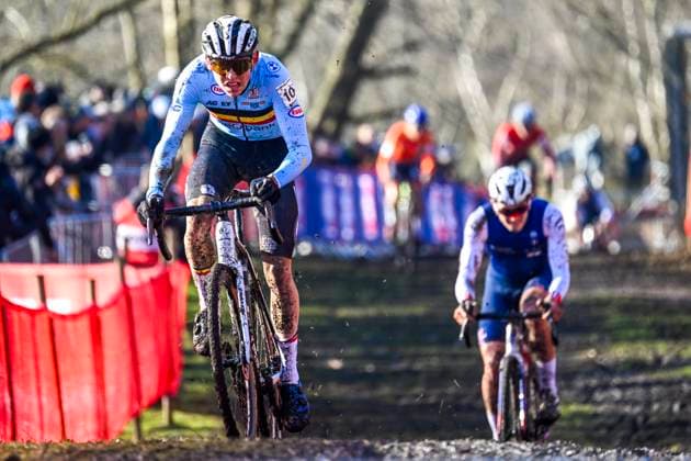 2025 UCI Cyclo-Cross WC - Men Under 23 LIEVIN, FRANCE - FEBRUARY 01 : Dockx Aaron (BEL) in action during the 2025 UCI Cyclo-Cross World Championships for Men Under 23 on February 01, 2025 in Lievin, France, 01 02 2025 Lievin France  Copyright: xNicoxVereeckenx