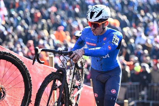 2025 UCI Cyclo-Cross WC - Men Under 23 LIEVIN, FRANCE - FEBRUARY 01 : Scappini Samuele (ITA) in action during the 2025 UCI Cyclo-Cross World Championships for Men Under 23 on February 01, 2025 in Lievin, France, 01 02 2025 Lievin France  Copyright: xNicoxVereeckenx