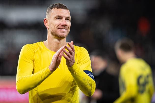 FC Midtjylland v Fenerbahce, UEFA Europa League, Herning, Denmark Herning, Denmark. 30th, January 2025. Edin Dzeko of Fenerbahce seen after the UEFA Europa League match between FC Midtjylland and Fenerbahce at MCH Arena in Herning. Denmark, Herning  Copyright: xGonzalesxPhoto MortenxKjaerx