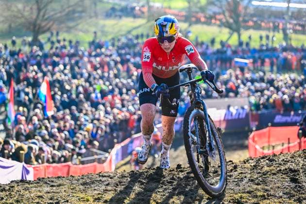2025 UCI Cyclo-Cross WC - Women Elite LIEVIN, FRANCE - FEBRUARY 01 : Vas Blanka (HUN) in action during the 2025 UCI Cyclo-Cross World Championships for Women Elite on February 01, 2025 in Lievin, France, 01 02 2025 Lievin France  Copyright: xNicoxVereeckenx