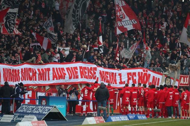 Braunschweig vs. Köln, 2. BL Braunschweig, 01.02.2025, FUßBALL - Eintracht Braunschweig vs. 1. FC Köln, 2. BL, Saison 2024 25. FC Köln Fanblock Braunschweig
