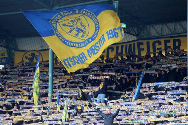 Braunschweig vs. Köln, 2. BL Braunschweig, 01.02.2025, FUßBALL - Eintracht Braunschweig vs. 1. FC Köln, 2. BL, Saison 2024 25. Eintracht Braunschweig Fankurve Braunschweig