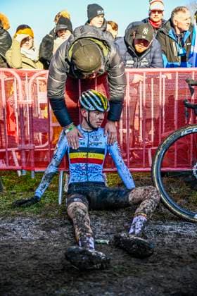 2025 UCI Cyclo-Cross WC - Men Junior LIEVIN, FRANCE - FEBRUARY 02 : Lejeune Giel (BEL) after the race during the 2025 UCI Cyclo-Cross World Championships for Men Junior on February 02, 2025 in Lievin, France, 02 02 2025 Lievin France  Copyright: xNicoxVereeckenx