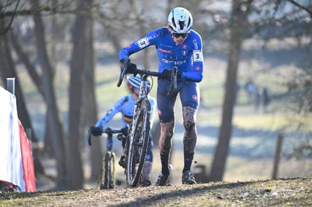 2025 UCI Cyclo-Cross WC - Men Junior LIEVIN, FRANCE - FEBRUARY 02 : Grigolini Filippo (ITA) in action during the 2025 UCI Cyclo-Cross World Championships for Men Junior on February 02, 2025 in Lievin, France, 02 02 2025 Lievin France  Copyright: xNicoxVereeckenx