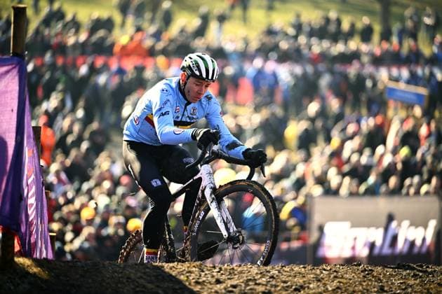 Belgian Laurens Sweeck pictured during the warming-up at the UCI cyclocross World Championship, WM, Weltmeisterschaft in Lievin, France, Sunday 02 February 2025. The world championships are taking place from 31 January until 02 February. JASPERxJACOBS  x111634606x