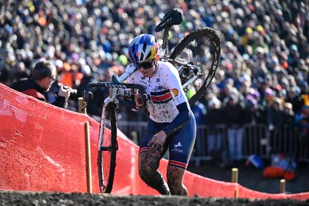 2025 UCI Cyclo-Cross WC - Women Under 23 LIEVIN, FRANCE - FEBRUARY 02 : Rider of Great Britain in action during the 2025 UCI Cyclo-Cross World Championships for Women Under 23 on February 02, 2025 in Lievin, France, 02 02 2025 Lievin France  Copyright: xNicoxVereeckenx