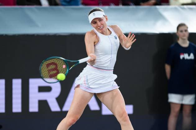 TENNIS - WTA, Tennis Damen Upper Austria Ladies Linz LINZ,AUSTRIA,02.FEB.25 - TENNIS - WTA Tour, Upper Austria Ladies Linz. Image shows Ekaterina Alexandrova (RUS).  GEPAxpictures xChristianxMoser