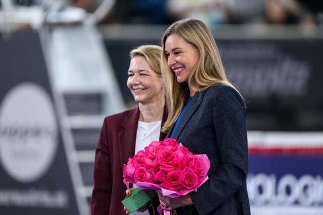 TENNIS - WTA, Tennis Damen Upper Austria Ladies Linz LINZ,AUSTRIA,02.FEB.25 - TENNIS - WTA Tour, Upper Austria Ladies Linz. Image shows Barbara Schett.  GEPAxpictures xChristianxMoser