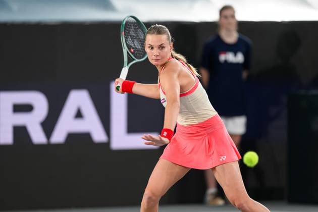 TENNIS - WTA, Tennis Damen Upper Austria Ladies Linz LINZ,AUSTRIA,02.FEB.25 - TENNIS - WTA Tour, Upper Austria Ladies Linz. Image shows Dayana Yastremska (UKR).  GEPAxpictures xChristianxMoser