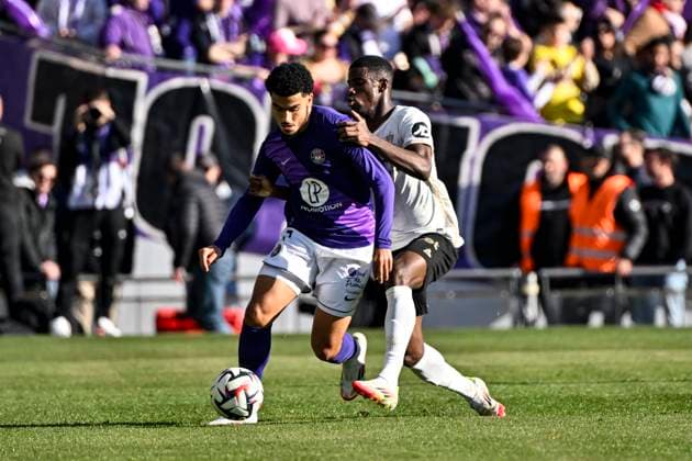 FOOTBALL : Toulouse vs Nice - 20eme Journee de Ligue 1 McDonald S - Toulouse - 02 02 2025 Zakaria Aboukhlal (tfc) Toulouse  Copyright: xThierryxBretonx