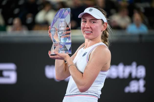 TENNIS - WTA, Tennis Damen Upper Austria Ladies Linz LINZ,AUSTRIA,02.FEB.25 - TENNIS - WTA Tour, Upper Austria Ladies Linz. Image shows Ekaterina Alexandrova (RUS).  GEPAxpictures xChristianxMoser