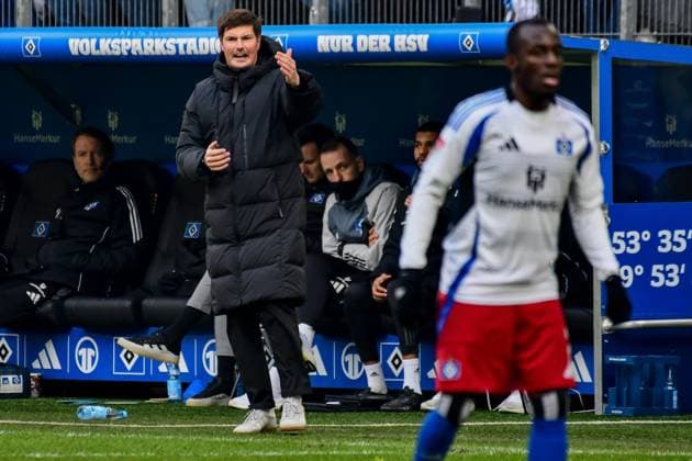 Trainer Merlin Polzin Jean-Luc Dompe ( HSV ) Deutschland , Hamburg , Volksparkstadion , Fussball , 2 . Bundesliga , Hamburger SV - Hannover 96