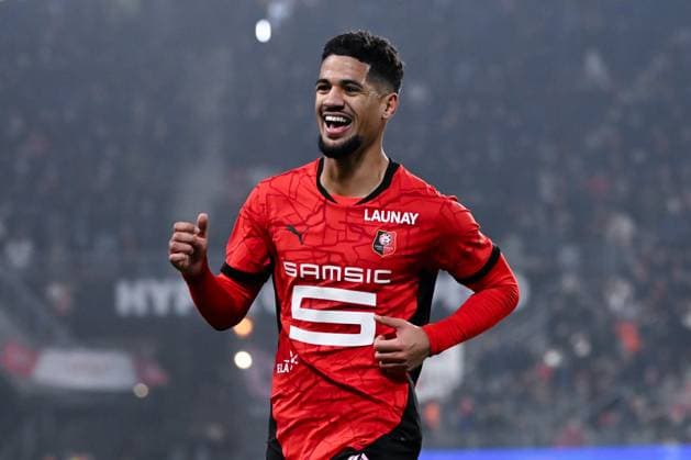 FOOTBALL : Rennes vs Strasbourg - Ligue 1 - 02 02 2025 Ludovic BLAS ( 11 - Rennes ) celebrates after scoring during the Ligue 1 match between Stade Rennais FC and Racing Club de Strasbourg at Roazhon Park on February 02, 2025 in Rennes, France. ( Photo by Dante Badano PsnewZ ) - RennesFrance  Copyright: xDantexBadanox