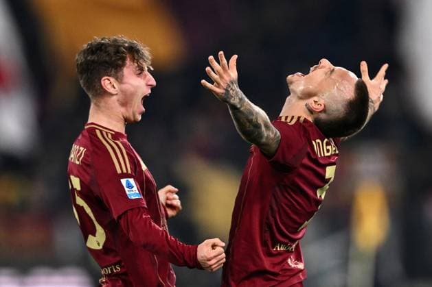 Sport Themen der Woche KW05 As Roma 02 02 2025 - campionato di calcio serie A Roma-Napoli foto Antonello Sammarco Image nella foto: esultanza gol Angelino 
