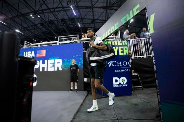 February 2, 2025, Frisco, Texas, USA: CHRISTIAN EUBANKS (USA) is introduced during round 2 of the qualifiers at the Dallas Open at the Star in Frisco, TX. Frisco USA - ZUMAh193 20250202_zsp_h193_037 Copyright: xDanielxMcGregor-Huyerx