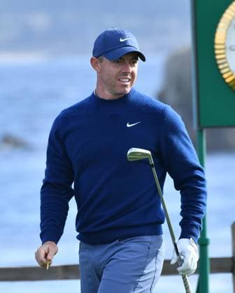 February 2, 2025, Pebble Beach, Ca, USA: Rory McIlroy is seen on the tee of hole 18 just before winning the Pro-Am on the final round of the AT&T Pebble Beach Pro-Am 2025 at Pebble Beach Golf Links on February 02, 2025 in Pebble Beach, California. Photo: Casey Flanigan imageSPACE Pebble Beach USA - ZUMAi237 20250202_zsa_i237_066 Copyright: xFlanigan Imagespacex
