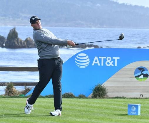 February 2, 2025, Pebble Beach, Ca, USA: Sepp Straka is seen on the 18th hole during the final round of the AT&T Pebble Beach Pro-Am 2025 at Pebble Beach Golf Links on February 02, 2025 in Pebble Beach, California. Photo: Casey Flanigan imageSPACE Pebble Beach USA - ZUMAi237 20250202_zsa_i237_069 Copyright: xFlanigan Imagespacex