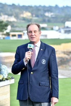 February 2, 2025, Pebble Beach, Ca, USA: Sportscaster Jim Nantz is seen during the final round of the AT&T Pebble Beach Pro-Am 2025 at Pebble Beach Golf Links on February 02, 2025 in Pebble Beach, California. Photo: Casey Flanigan imageSPACE Pebble Beach USA - ZUMAi237 20250202_zsa_i237_086 Copyright: xFlanigan Imagespacex