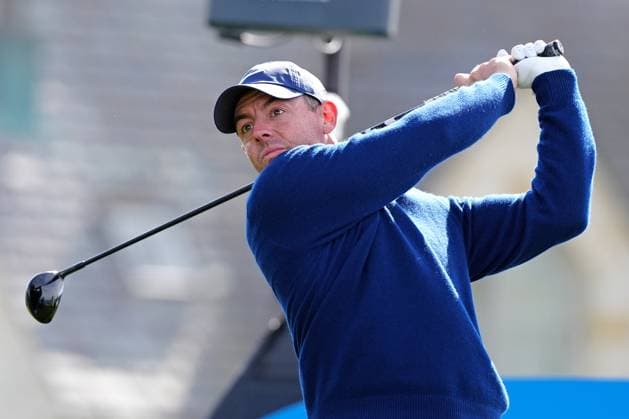 PEBBLE BEACH, CA - FEBRUARY 02: PGA, Golf Herren golfer Rory McElroy plays his tee shot on the 11th hole during the AT&T Pebble Beach Pro AM on February 2, 2025, at Pebble Beach Golf Links in Pebble Beach, California. (Photo by Brian Spurlock Icon Sportswire) GOLF: FEB 02 PGA AT&T Pebble Beach Pro-Am EDITORIAL USE ONLY Icon25020246