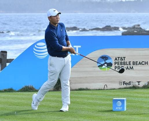 February 2, 2025, Pebble Beach, Ca, USA: Tom Kim during the final round of the AT&T Pebble Beach Pro-Am 2025 at Pebble Beach Golf Links on February 02, 2025 in Pebble Beach, California. Photo: Casey Flanigan imageSPACE Pebble Beach USA - ZUMAi237 20250202_zsa_i237_131 Copyright: xFlanigan Imagespacex