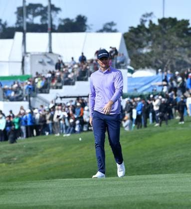 February 2, 2025, Pebble Beach, Ca, USA: Justin Rose during the final round of the AT&T Pebble Beach Pro-Am 2025 at Pebble Beach Golf Links on February 02, 2025 in Pebble Beach, California. Photo: Casey Flanigan imageSPACE Pebble Beach USA - ZUMAi237 20250202_zsa_i237_136 Copyright: xFlanigan Imagespacex