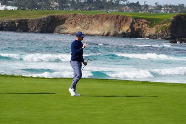 PEBBLE BEACH, CA - FEBRUARY 02: PGA, Golf Herren golfer Rory McIlroy reacts to his putt on the 10th hole during the AT&T Pebble Beach Pro AM on February 2, 2025, at Pebble Beach Golf Links in Pebble Beach, California. (Photo by Brian Spurlock Icon Sportswire) GOLF: FEB 02 PGA AT&T Pebble Beach Pro-Am EDITORIAL USE ONLY Icon25020254