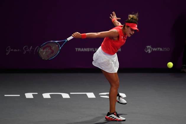 Transylvania Open - Victoriya Tomova v Mayar Sherif Mayar Sherif of Egypt in action against Victoriya Tomova of Bulgaria during the WTA, Tennis Damen Tour Transylvania Open match, in Cluj Napoca, Monday 03 February 2025. Alex Nicodim Imago Images Copyright: xAlexxNicodimx
