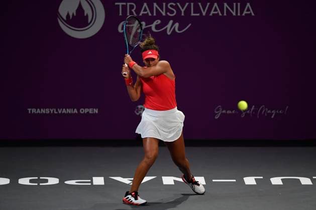 Transylvania Open - Victoriya Tomova v Mayar Sherif Mayar Sherif of Egypt in action against Victoriya Tomova of Bulgaria during the WTA, Tennis Damen Tour Transylvania Open match, in Cluj Napoca, Monday 03 February 2025. Alex Nicodim Imago Images Copyright: xAlexxNicodimx