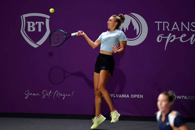 Transylvania Open - Victoriya Tomova v Mayar Sherif Jacqueline Cristian and Angelica Moratelli of Italy in action against Sabrina Sanataria of United States and Monica Niculescu of Romania during the WTA, Tennis Damen Tour Transylvania Open double match, in Cluj Napoca, Monday 03 February 2025. Alex Nicodim Imago Images Copyright: xAlexxNicodimx