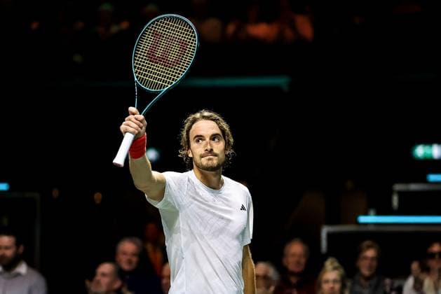 ROTTERDAM, 3-2-25, Sportpaleis Ahoy Rotterdam, ABN AMRO tennistoernooi 2025, Stefanos Tsitsipas ABN AMRO tennistoernooi 2025  x27696623x Copyright:
